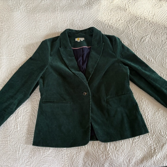 Boden Marylebone Corduroy Blazer Emerald Green Women’s US Sz 14R Academia - Picture 2 of 16